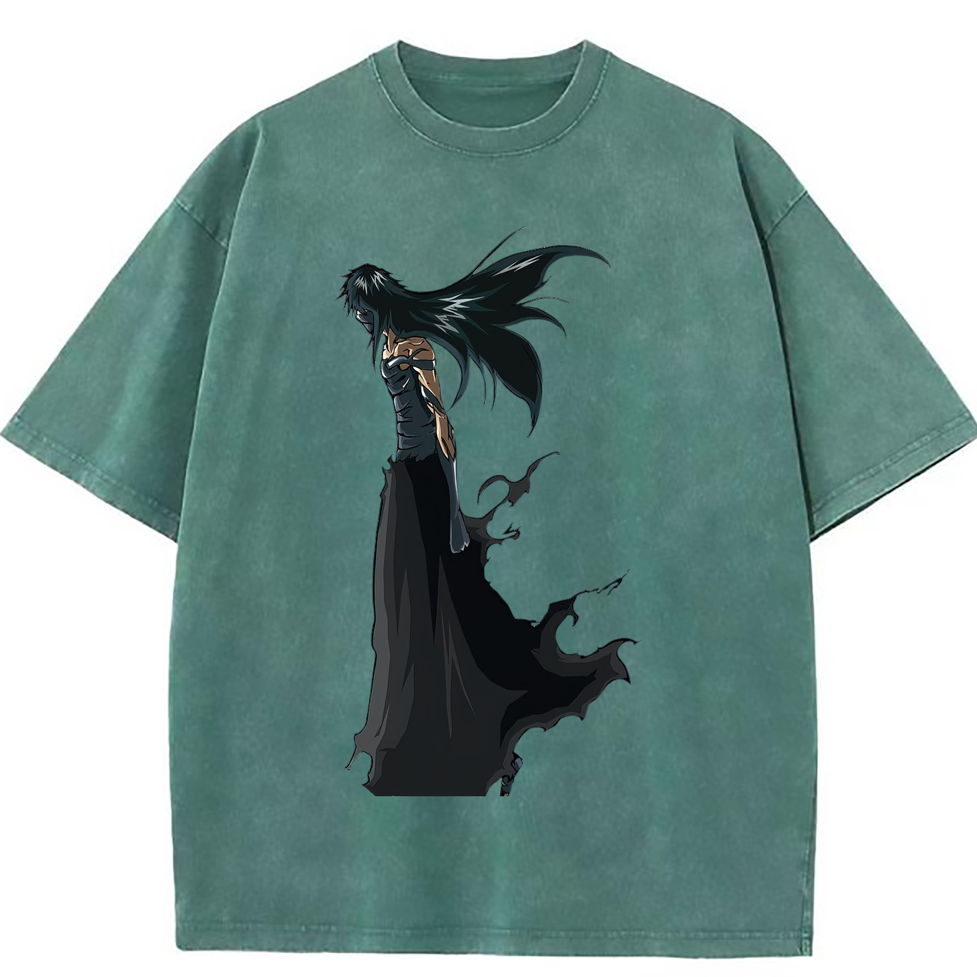 （画像用） ブリーチ 黒崎一護（くろさき いちご）BLEACH Kurosaki Ichigo 綿100% ヴィンテージ風 半袖Tシャツ（フロントプリント）